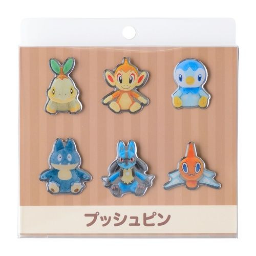 Pokemon Center Original Push Pin Collection Set of 6
