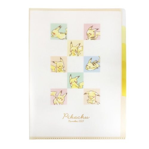 Pokemon Center Original 5 Index Clear Folder Pikachu Number 025