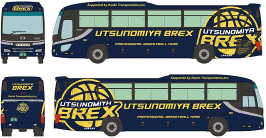Tomytec Bus Collection Kanto Motor Utsunomiya Brex Team Bus (N scale)