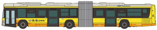 Tomytec Bus Collection Sangi Railway Articulated Bus Sun Sun Shuttle (N scale)
