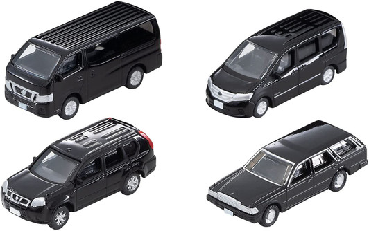 Tomytec The Car Collection Basic Set Select Black (4 Cars) (N scale)