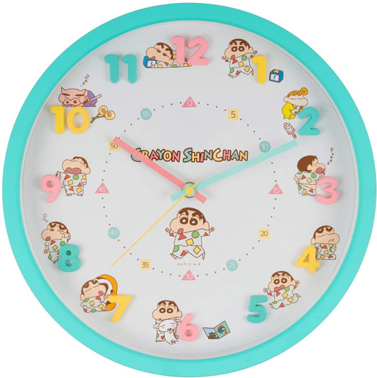 T's Factory Crayon Shin-chan Wall Clock Pajama Patterned Green T's Factory Crayon Shin-chan Wall Clock Pajama Patterned Green