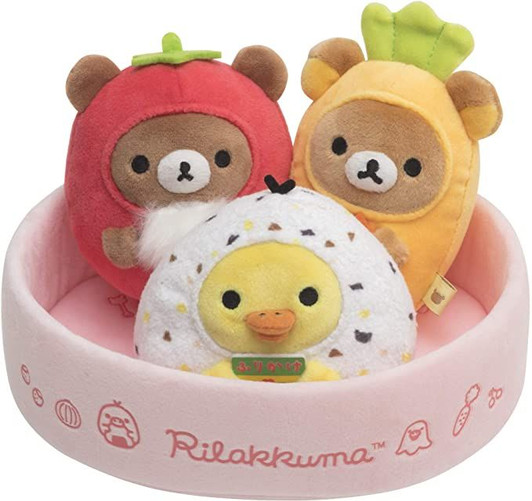 San-x Rilakkuma Bento Box Plush Set
