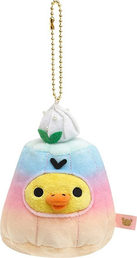 San-x Kiiroitori Retro Sweets Series Keychain Plush Bavarian Cream