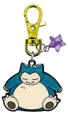 SK JAPAN Pokemon Glitter Metal Keychain Snorlax