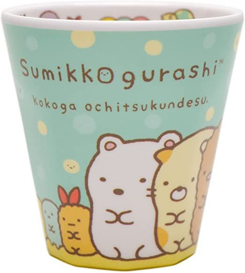 T's Factory Sumikko Gurashi W Print Melamine Cup Blue