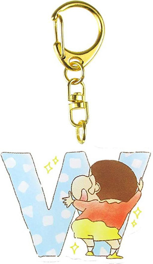 T's Factory Crayon Shin-chan Initial Acrylic Keychain W