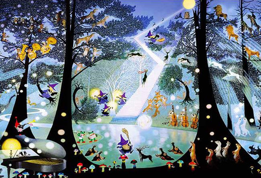 Appleone 300-369 Jigsaw Puzzle Shining Night (300 Pieces)