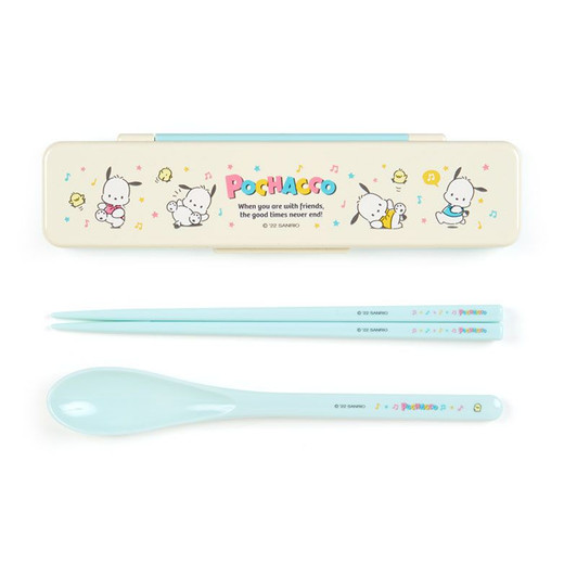 Sanrio Chopsticks and Spoon Set Pochacco