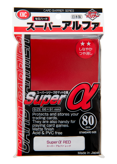 KMC Card Barrier Super Alpha Red 80pcs