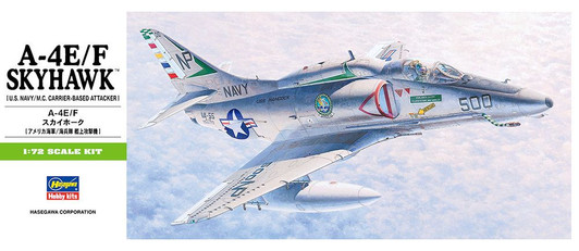 Hasegawa 1/72 A-4E/F Skyhawk (U.S. Navy/M.C. Carrier Based Attacker) Plastic Model