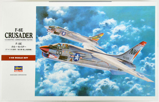 Hasegawa 1/48 F-8E Crusader (U.S. Navy/M.C. Carrier-Borne Fighter) Plastic Model