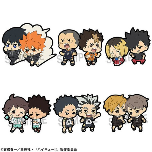 MegaHouse Haikyuu!! Rubber Mascot Buddy Colle 6pcs Box