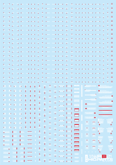 HiQparts 1/144 RB01 Caution Decals White/Red