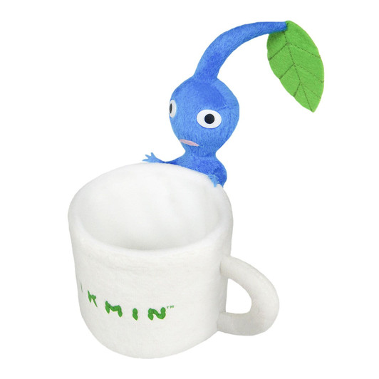 San-ei Pikmin Accessory Case Plush Doll Blue Pikmin (Mug Cup)