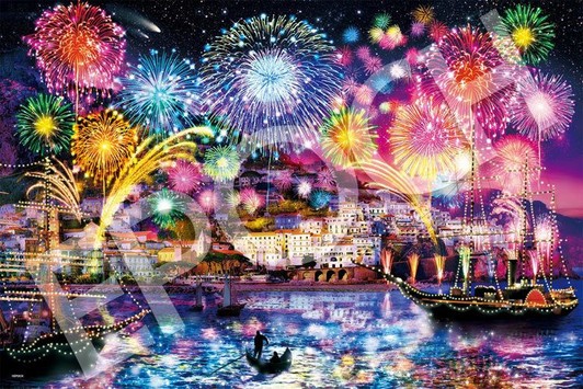 Epoch 23-723s Jigsaw Puzzle Fireworks Night in Amalfi (Glow in the Dark) (2016 S-Pieces)