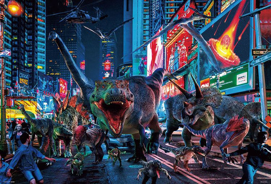 Beverly 61-460 Jigsaw Puzzle Dinosaurs in New York (1000 Pieces)