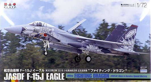 Platz 1/72 JASDF F-15J Eagle 303rd Squadron 2018 Komatsu Air Base Festival Aircraft Fighting Dragon Plastic Model