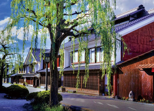 Yanoman 05-1066 Jigsaw Puzzle An Inviting Town in Nagano Japan (500 Pieces)