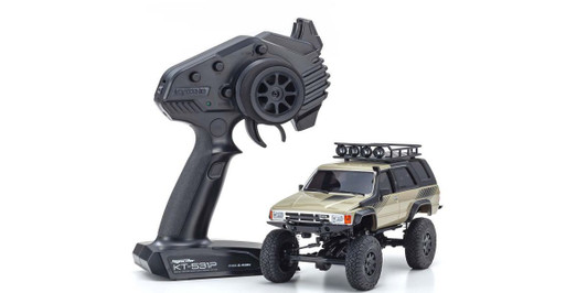 Kyosho RC Model Car Ready Set MINI-Z 4ÁE4 Series Toyota 4 Runner(Hilux Surf) with Accesorry parts Quick Sand 32524SY