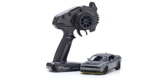 Kyosho RC Model Car Ready Set MINI-Z AWD Dodge Challenger SRT Hellcat Redeye Destroyer Gray 32621G