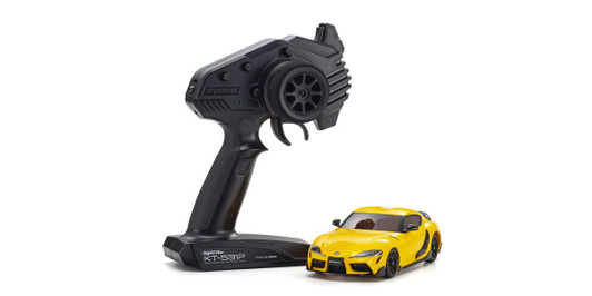 Kyosho RC Model Car Ready Set MINI-Z AWD Toyota GR Supra TRD Aero Lightning Yellow 32626Y