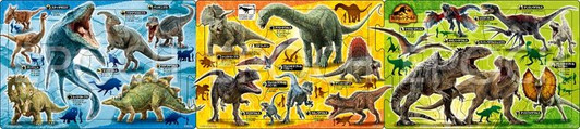 Apollo-sha 24-164 Jigsaw Puzzle Jurassic World New Rulers Panorama Puzzle (18+24+32 Pieces)