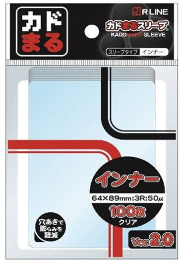 R Line Rounded Corner Sleeve Inner Transparent Ver.2 100Sleeves Pack