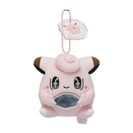 Pokemon Center Original Plush Mascot Keychain SHINKA NO ISHI Clefairy & Moon Stone Clefable