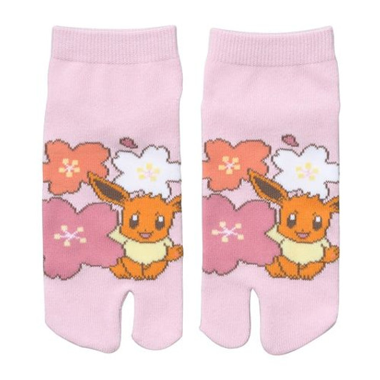 Pokemon Tabi Socks Eevee and Flowers (23-25cm)