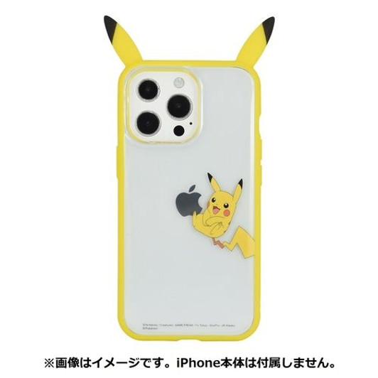 Pokemon Center Original Pokemon Center Frame IIII Fit Transparent iPhone13Pro Compatible Case Pikachu