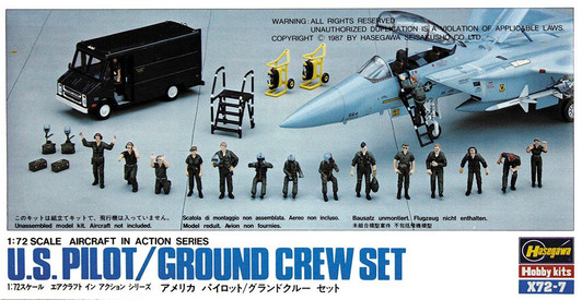 Hasegawa 1/72 U.S. Pilot/Ground Crew Set Plastic Model