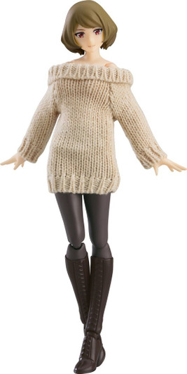 Max Factory figma Female Body (Chiaki) with Off-the-Shoulder Sweater Dress