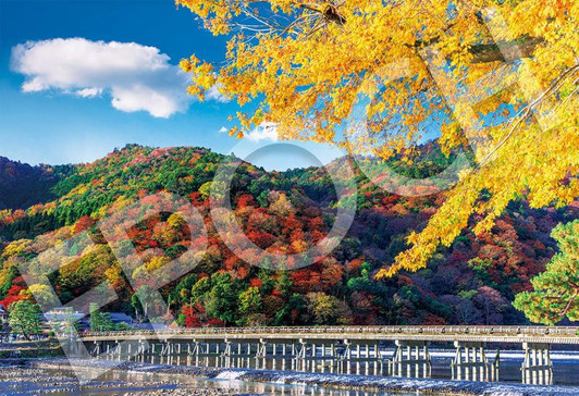 Epoch 26-373s Jigsaw Puzzle Togetsukyo Bridge in Autumn Kyoto Japan (300 Pieces)