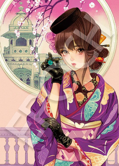 Epoch 06-126s Jigsaw Puzzle Hiromi Matsuo Round Window Woman (500 Pieces)