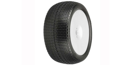 Kyosho PL-9063-233B Buck Shot 4.0" S3 1:8 Truck Tires/White Wheel