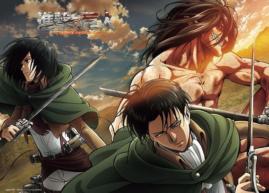Beverly 66-226 Jigsaw Puzzle Attack on Titan Eren Giant Levi and Mikasa (600 Pieces)
