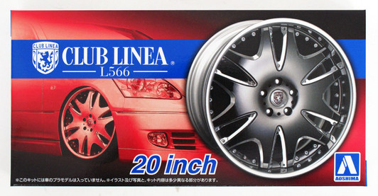 Aoshima Tuned Parts 1/24 Club Linea L566 20inch Tire & Wheel Set