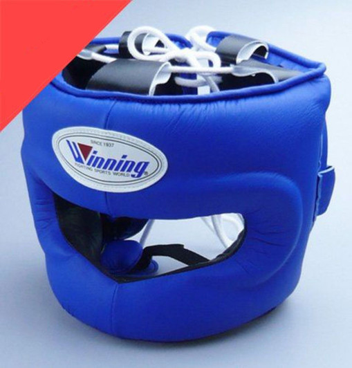 Winning Boxing Headgear FG-5000 Size L Full Face Type Blue (Made in Japan)