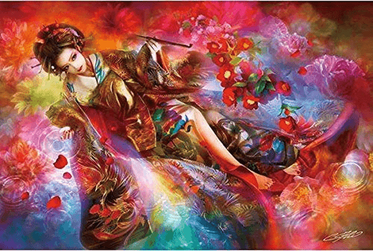 APPLEOne Jigsaw Puzzle 1000-780 Fantasy Art Kimono Girl (1000 Pieces)