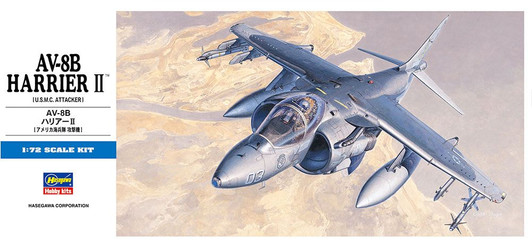Hasegawa 1/72 AV-8B Harrier II (U.S.M.C Attacker) Plastic Model