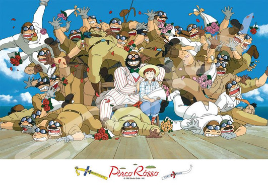 Ensky 500-603 Jigsaw Puzzle Studio Ghibli Porco Rosso Commemorative Photograph (500 Pieces)