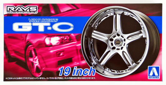 Aoshima Tuned Parts 1/24 Volk Racing GT-C 19inch Tire & Wheel Set