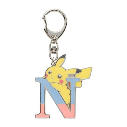Pokemon Center Original Pikachu Alphabet Keychain - N