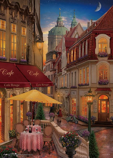 Yanoman 05-1067 Jigsaw Puzzle David Maclean Meeting Under the Moonlit Night (500 Pieces)