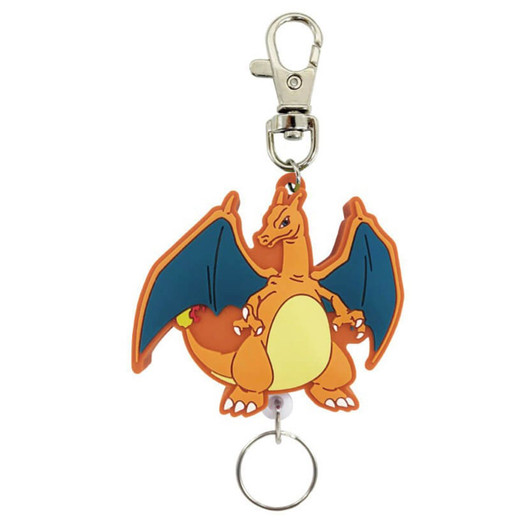 Pokemon Center Rubber Reel Keychain Charizard