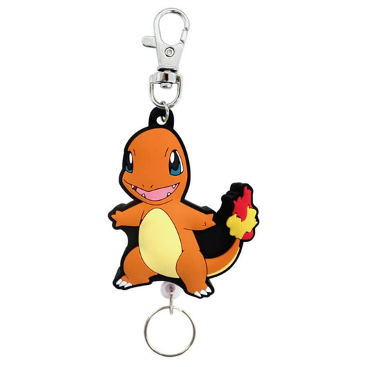 Pokemon Center Rubber Reel Keychain Charmander