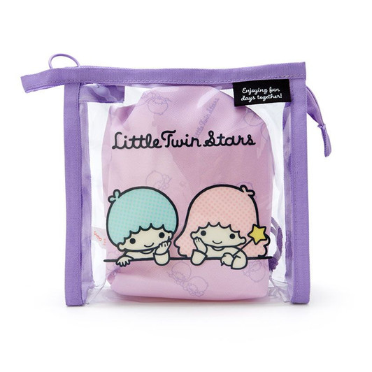 Sanrio Clear Pouch with Drawstring Bag Little Twin Stars (Simple Design)
