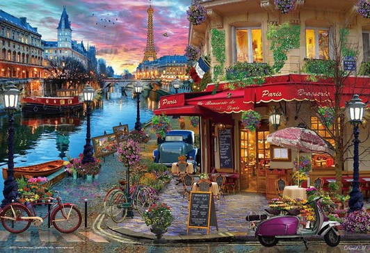 Beverly 500S-003 Jigsaw Puzzle David McLean The Streets of Paris with Flowers (500 S-Pieces)