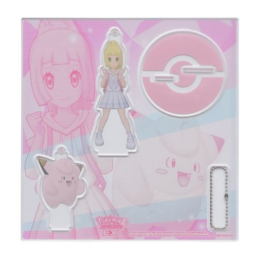 Pokemon Center Original Acrylic Stand Key Chain TRAINERS Salon!! - Clefairy